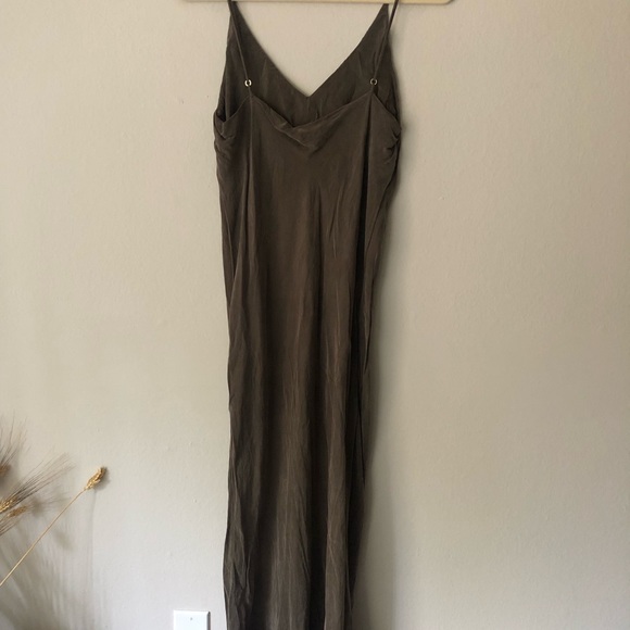 OZMA Anaise Maxi Slip Dress Cupro in Tobacco Size Large - Picture 10 of 15